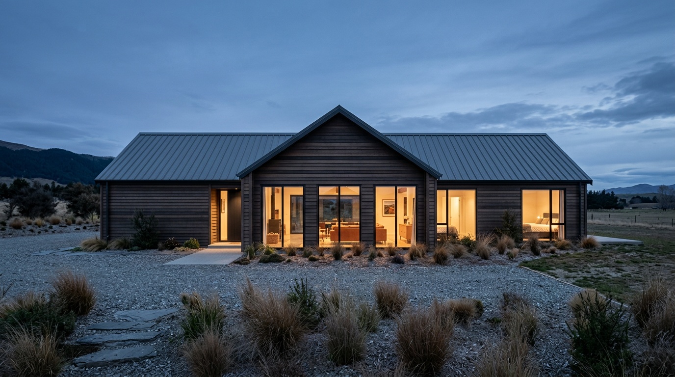 Tōtara 224 house and land package at dusk